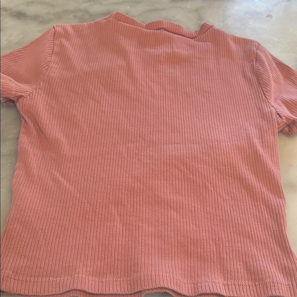 Divided Pink Fitted Ribbed Tee - Picture 4 of 4